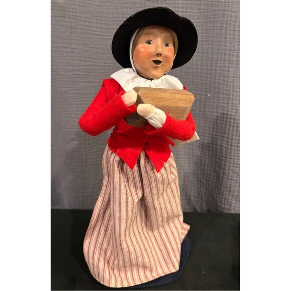 BYERS CHOICE 1999 PLYMOUTH PLANTATION WOMAN WOODEN BOWL - Picture 1 of 4